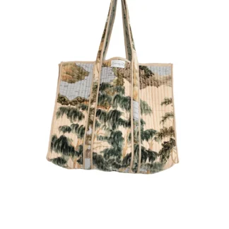 One Hundred Stars Rivers and Trees Velvet Tote Bag