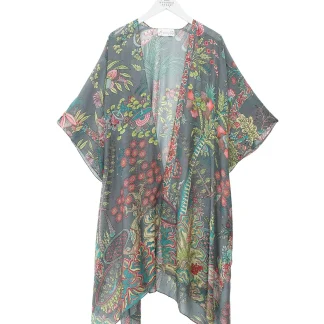 One Hundred Stars Boho Garden Grey Throwover
