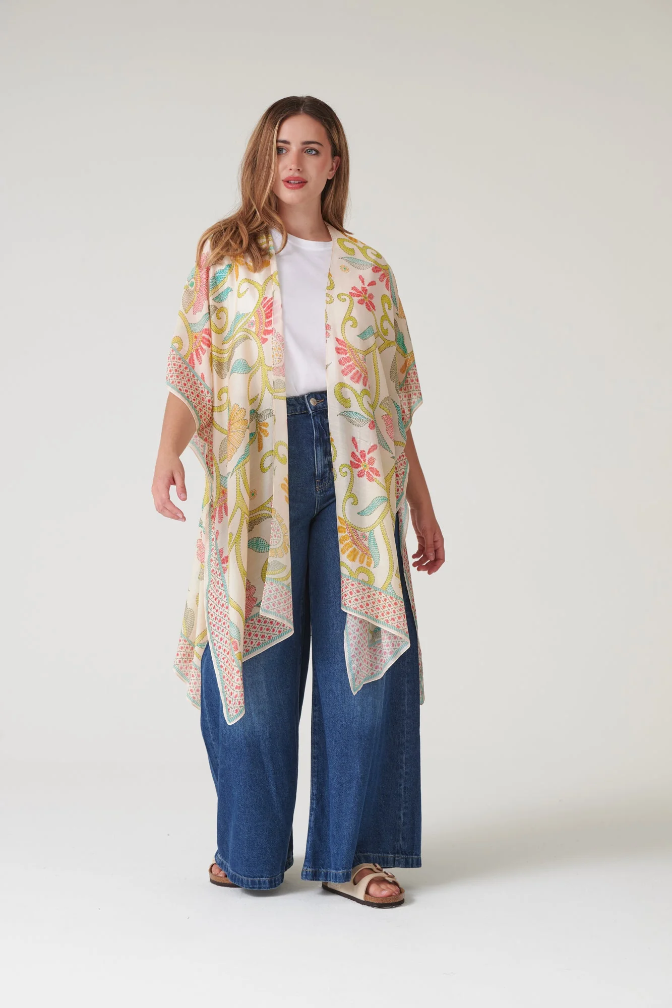 One Hundred Stars Giant Kantha Lime Throwover