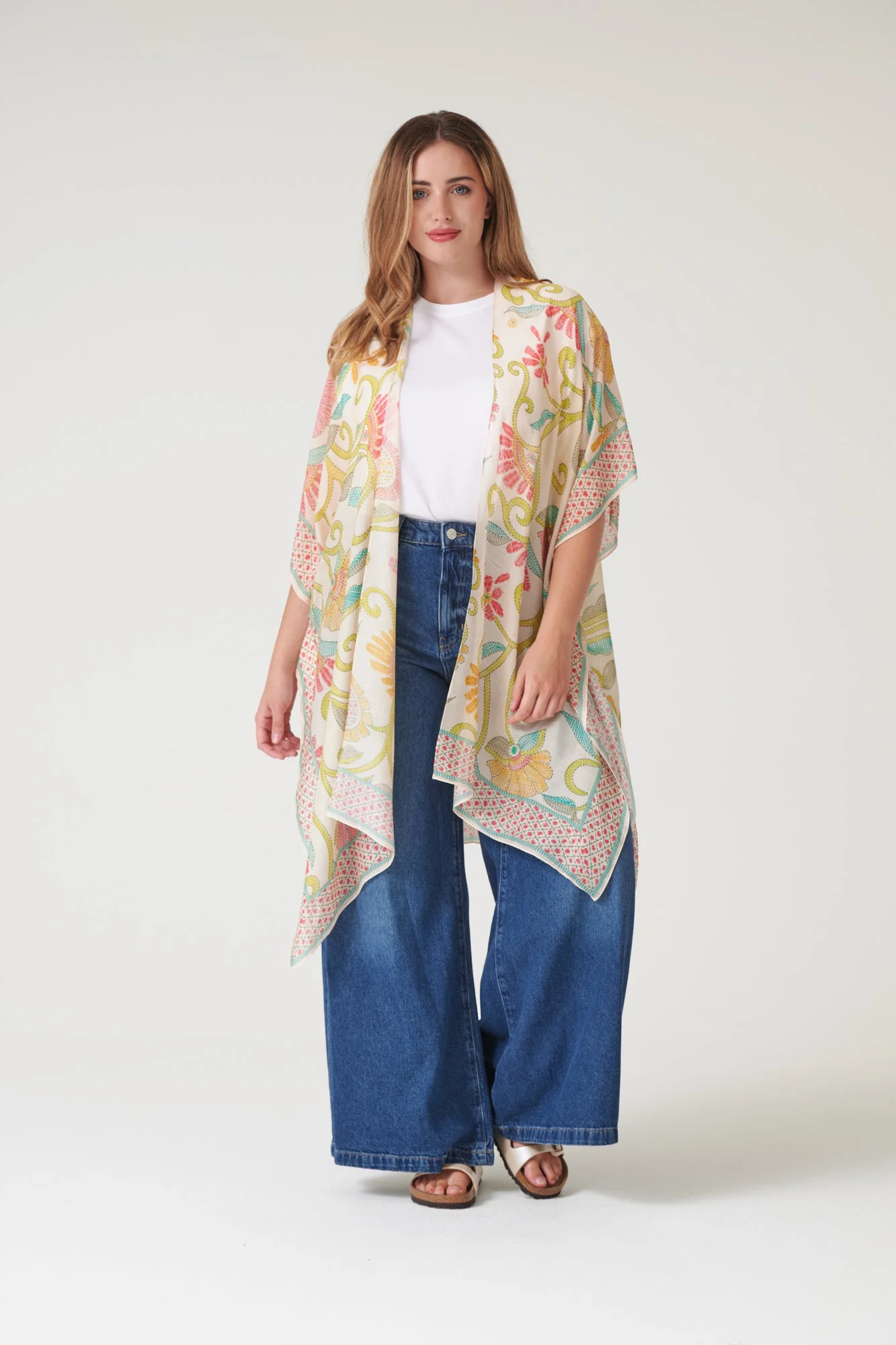 One Hundred Stars Giant Kantha Lime Throwover