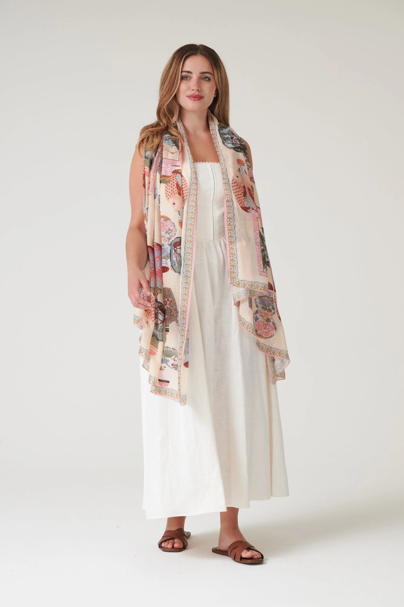 One Hundred Stars Perfume Bottles Blush Scarf - Image 3