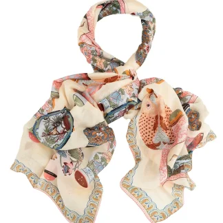 One Hundred Stars Perfume Bottles Blush Scarf