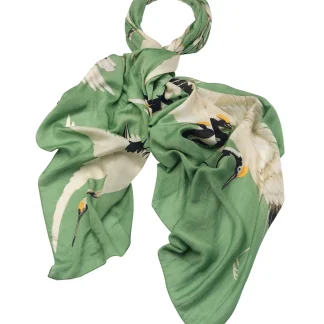 One Hundred Stars Stork Pea Green Scarf