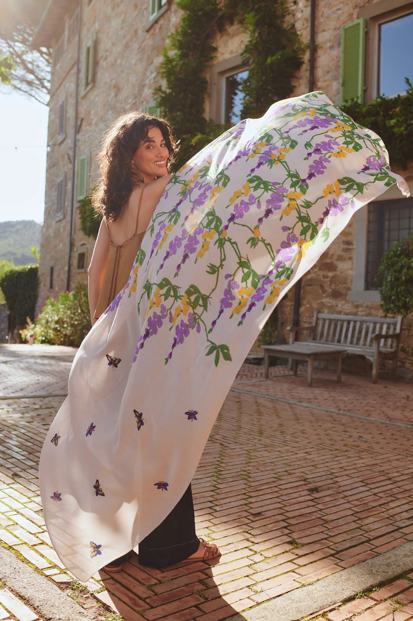 One Hundred Stars Wisteria Lilac Scarf