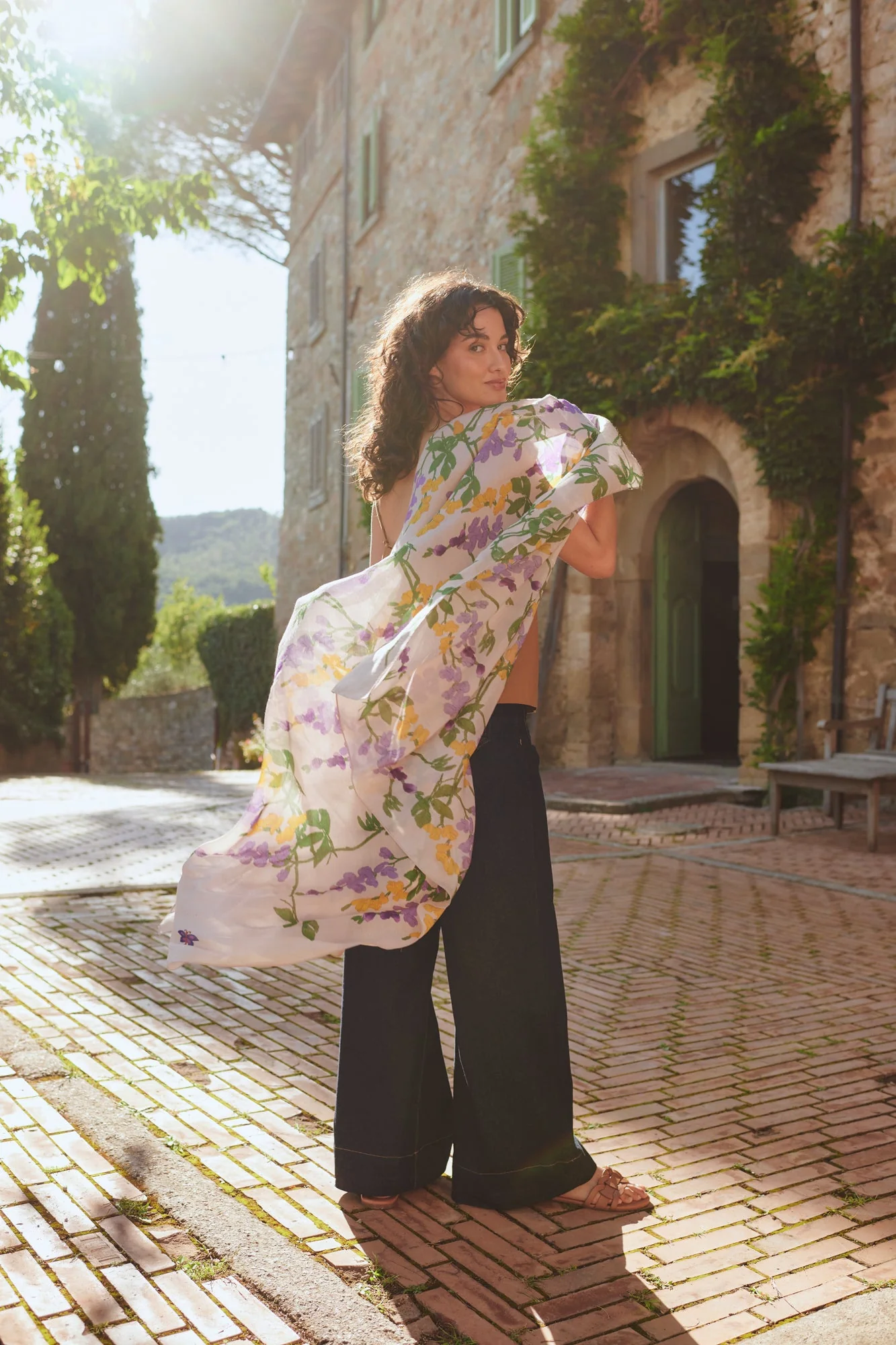 One Hundred Stars Wisteria Lilac Scarf