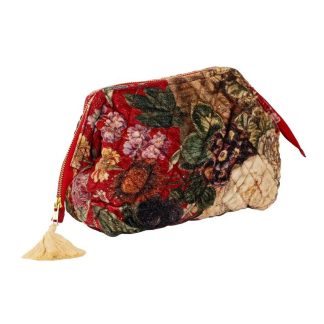One Hundred Stars Primula Berry Velvet Pouch