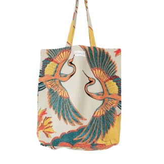 One Hundred Stars Crane Stone Canvas Bag
