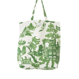 One Hundred Stars Giant Willow Green Canvas Bag