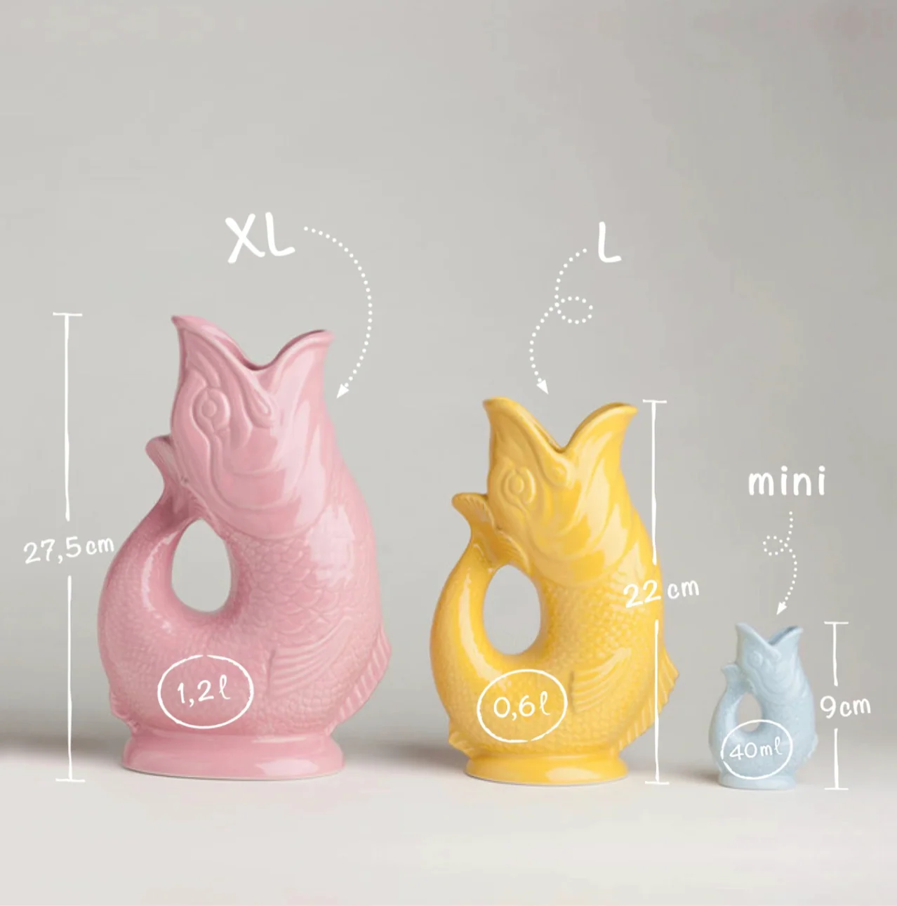 The Original Gluggle Jug Mini - Sea Blue