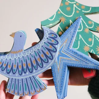 East End Press - Peace Doves Concertina Garland