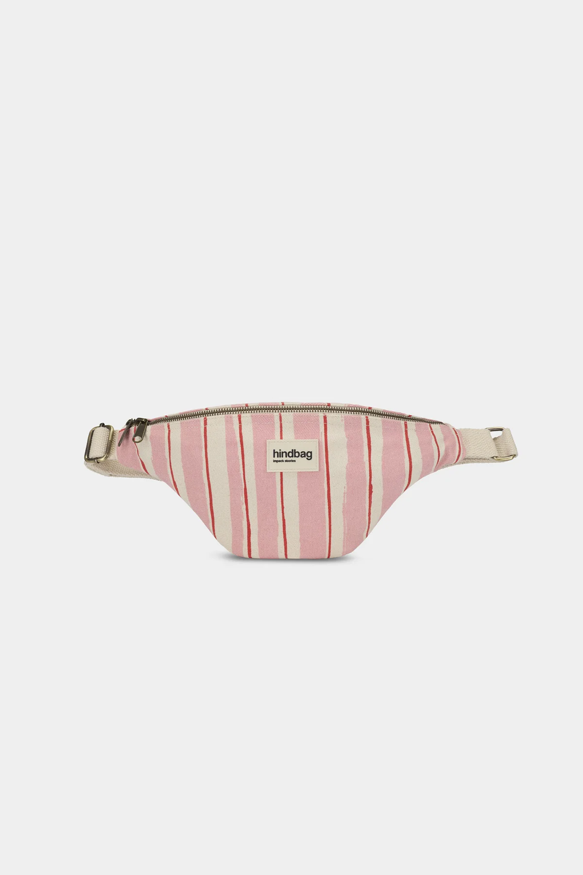 Hindbag Olivia Bum Bag ~ Red and Pink Stripes